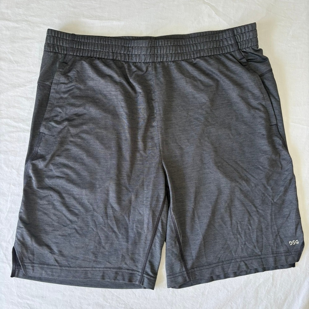 DSG Mens Training Shorts Charcoal Heather Grey Athletic Gym Running XL RN104141
